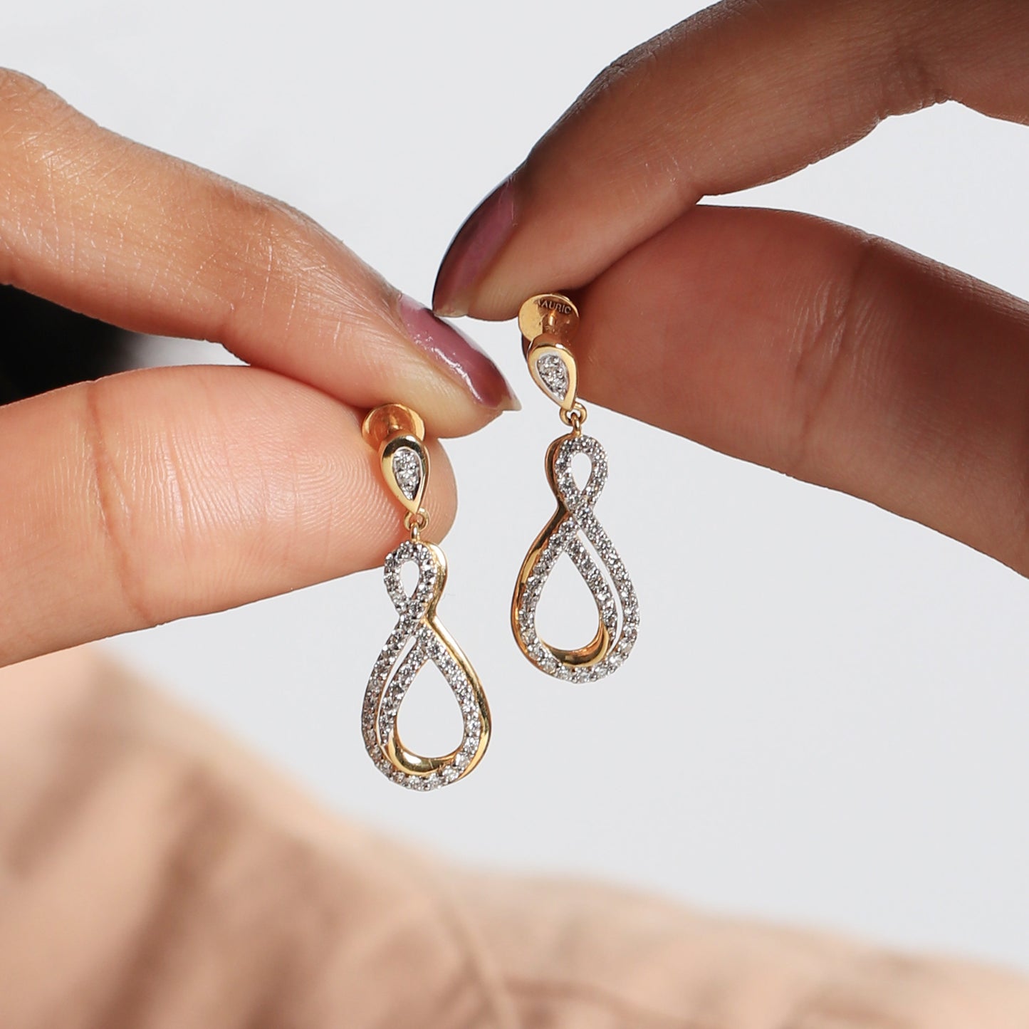 0.70 Ct. IGI Certified 18K Solid Gold Natural Diamond Earrings for Women