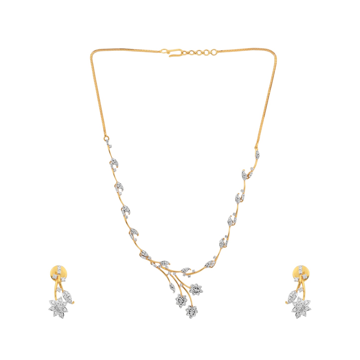 Golden Aurora Diamond Necklace Set