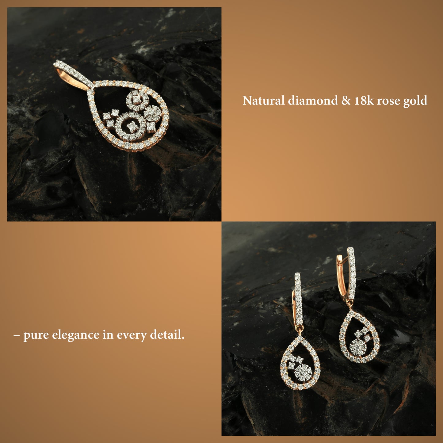 Celestial Bloom Diamond Pendant Set