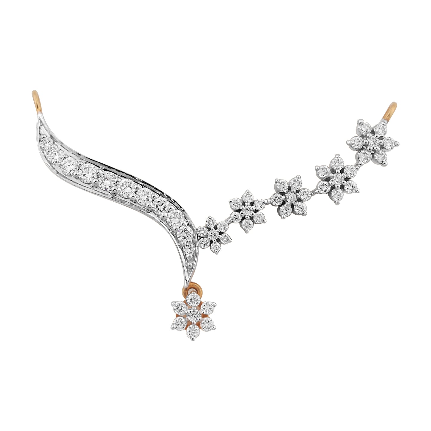 Floral Cascade Diamond Pendant