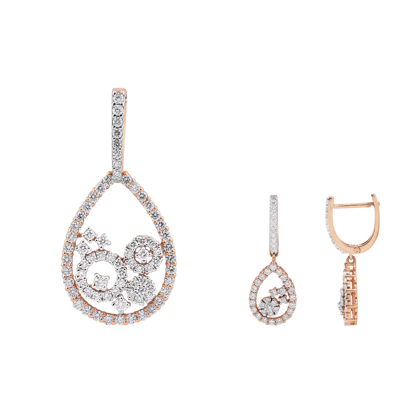 Celestial Bloom Diamond Pendant Set