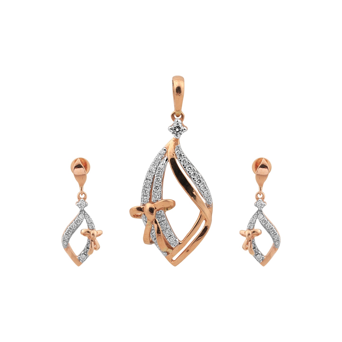 Graceful Rose Gold Diamond Pendant