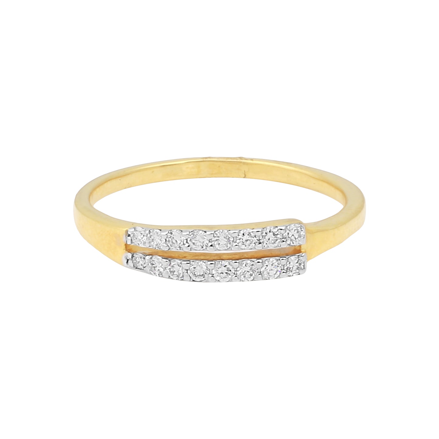 Dainty Gold and Diamond Ring