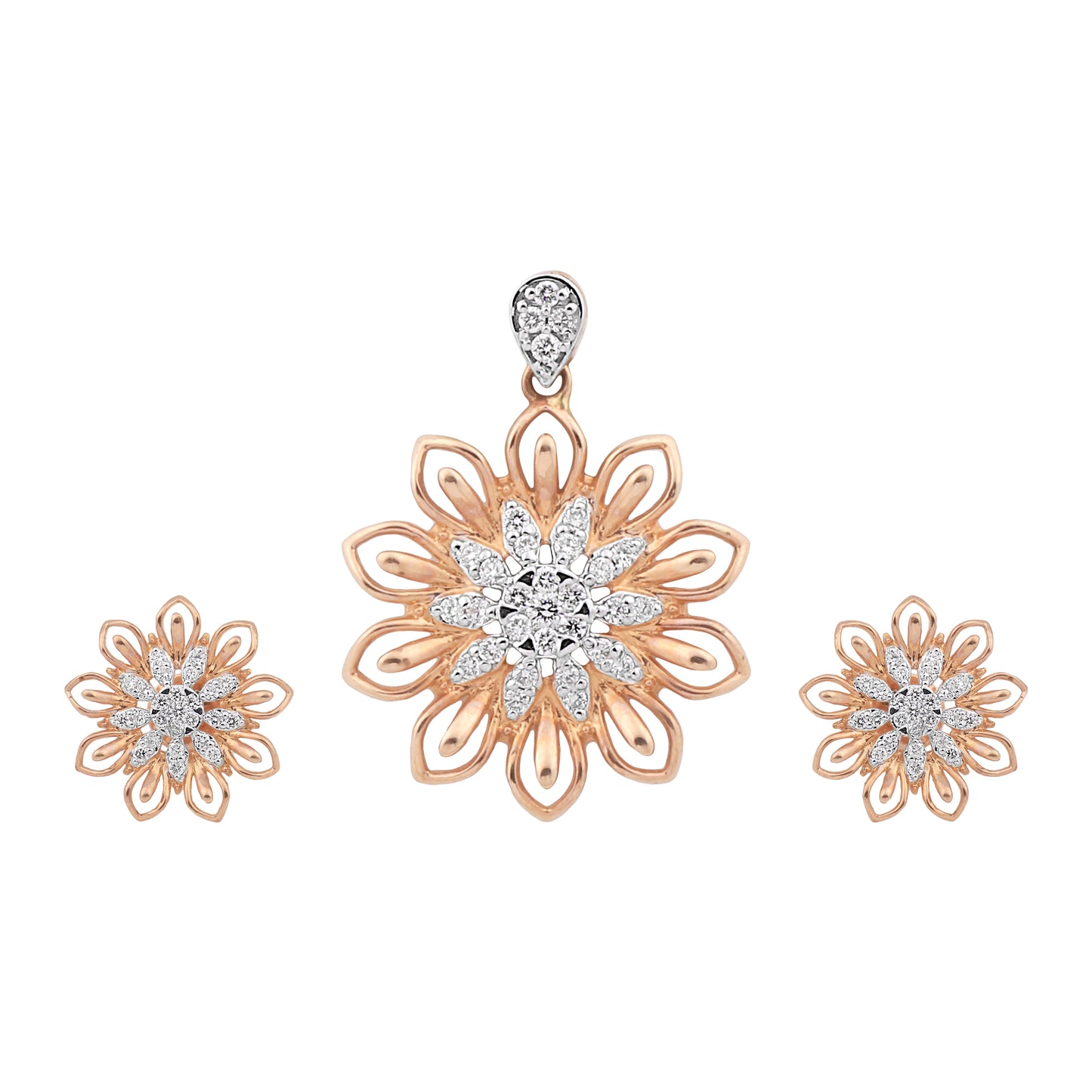Blossom Aura Diamond Pendant Set