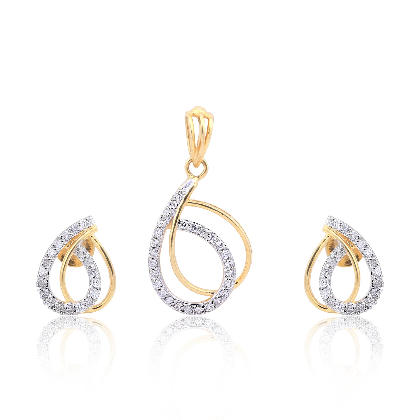 Ethereal Bloom Diamond Pendant Set
