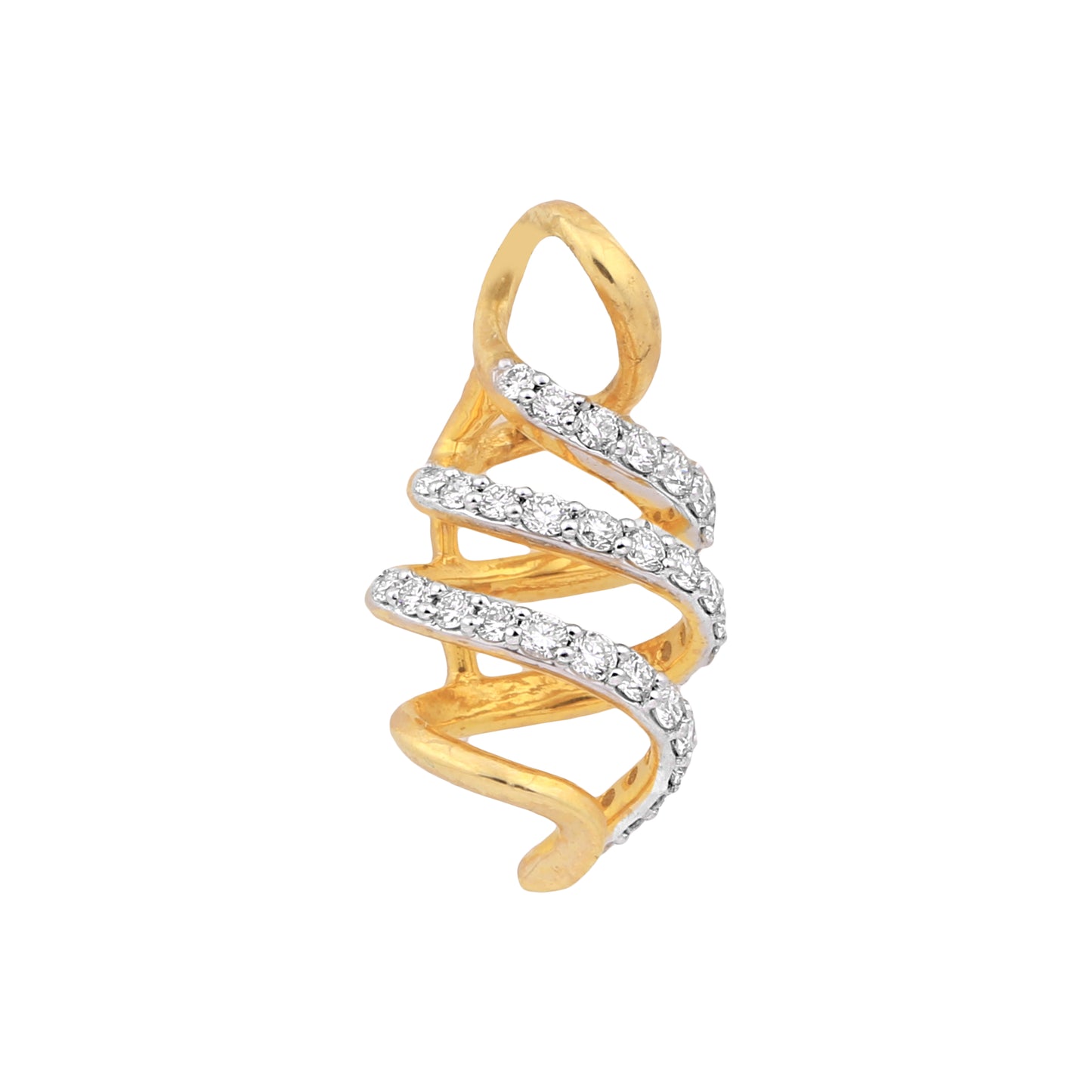 Swirl Design Diamond Pendant