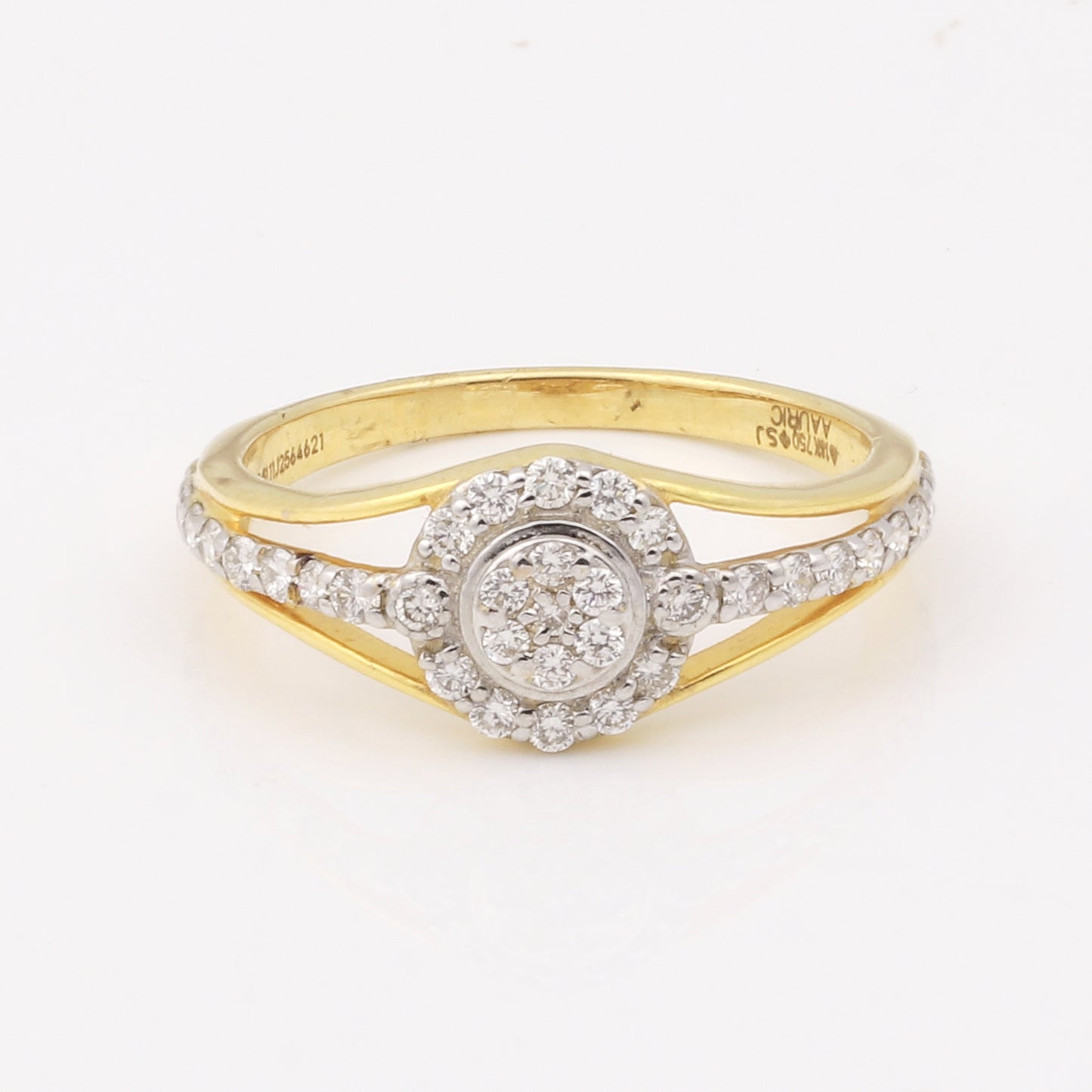 Split Shank Diamond Ring
