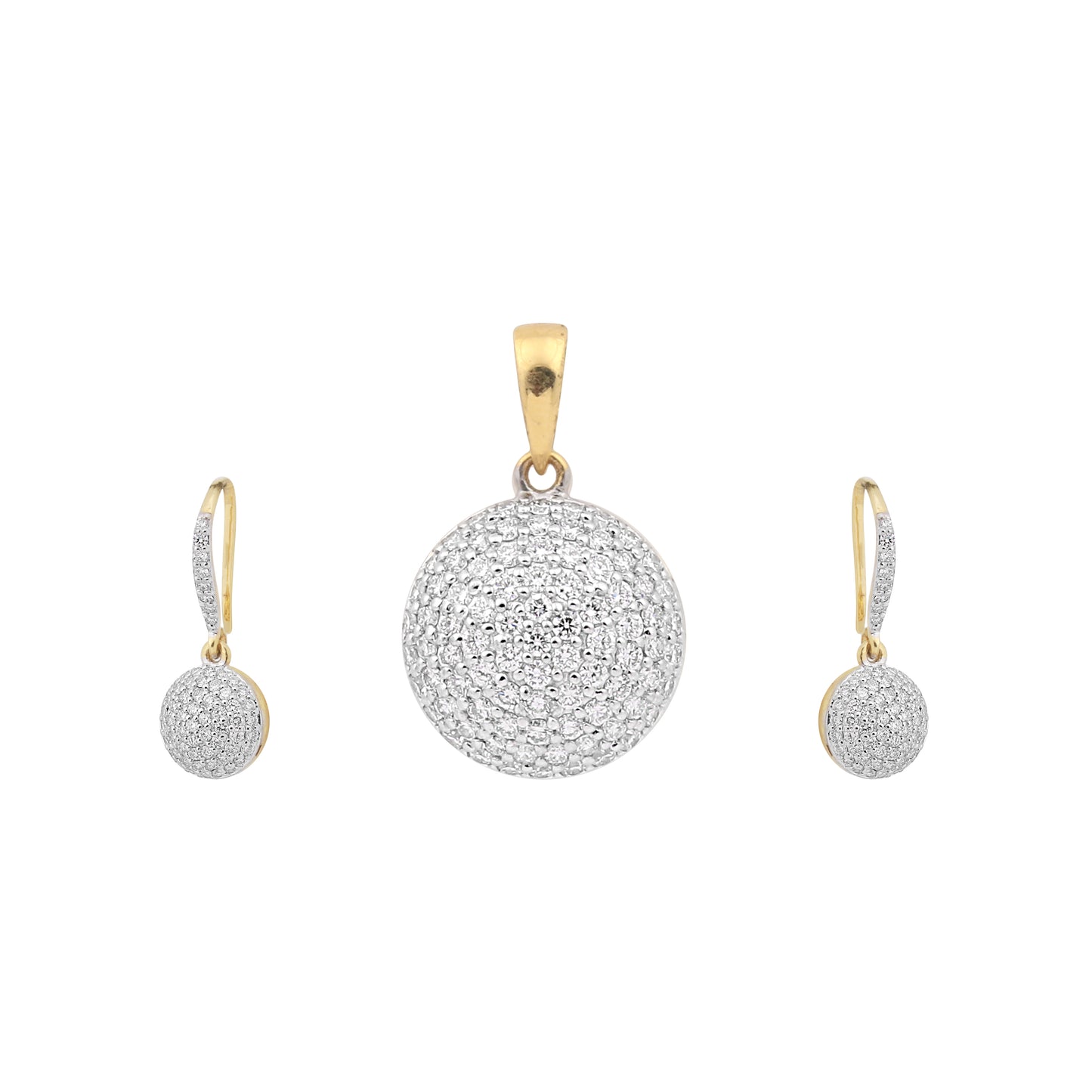 Celestial Halo Diamond Pendant Set