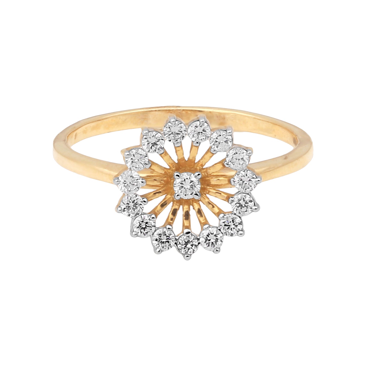 Floral Halo Diamond Ring