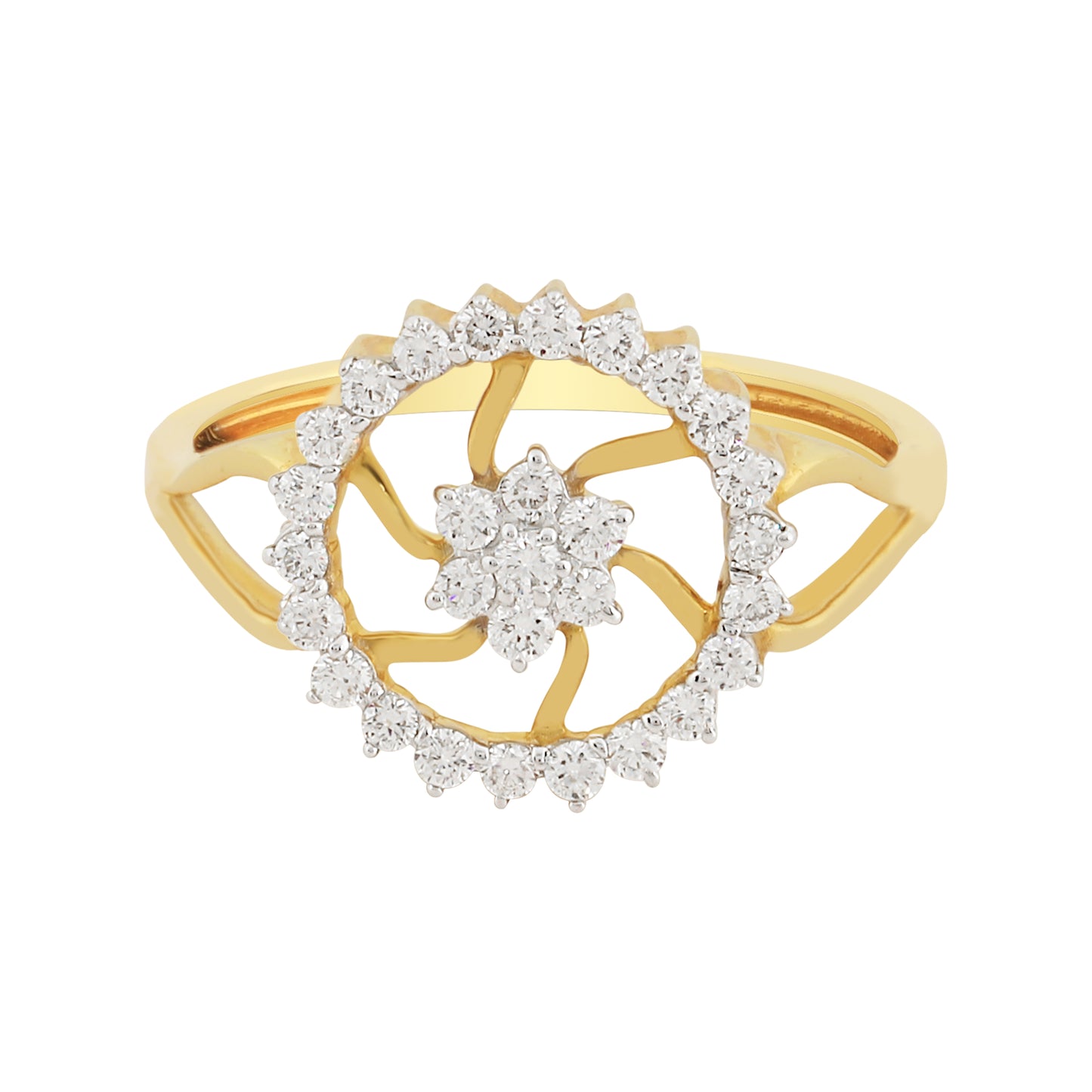 Royal Flower Diamond Ladies Ring