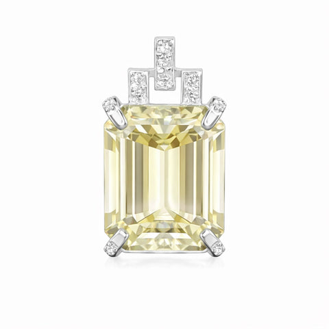 20 ct DEW Certified Champagne Moissanite Pendant Gold Vermeil Anniversary Gift