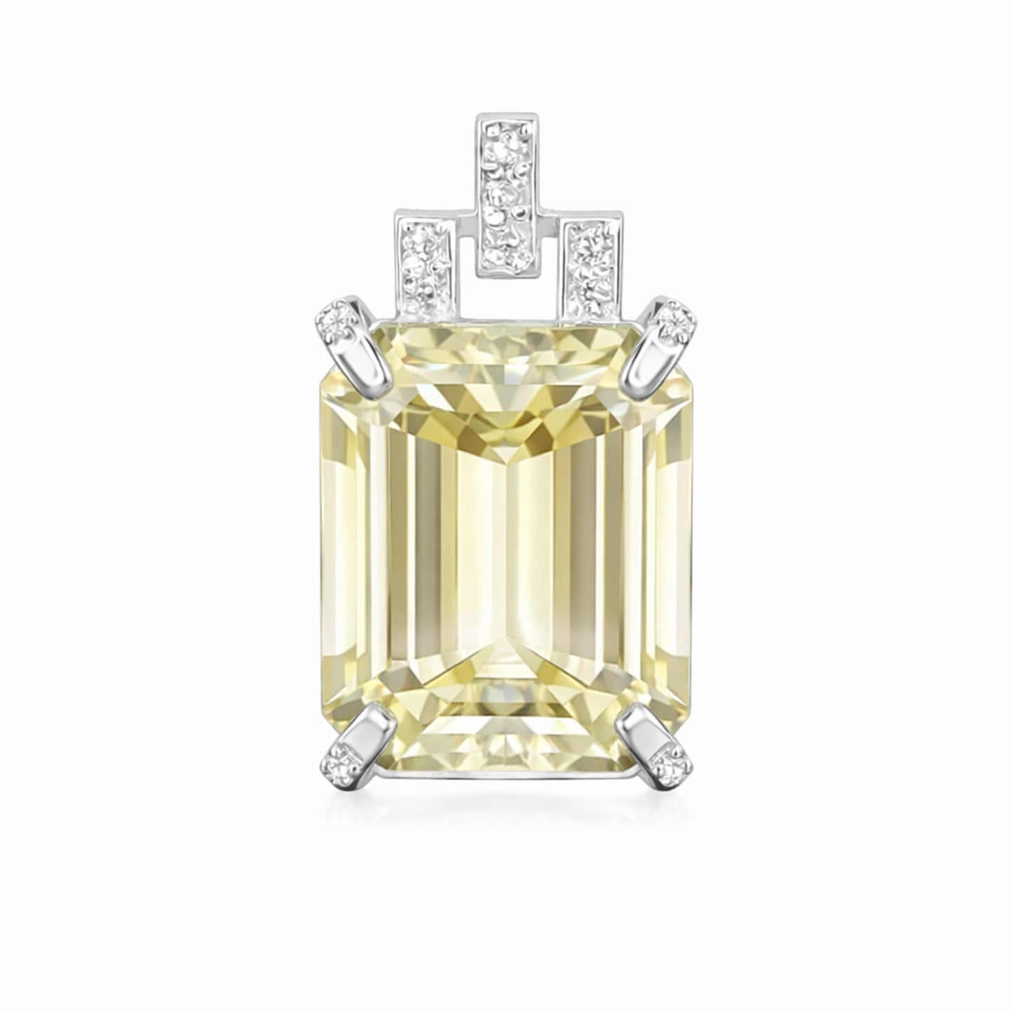 20 ct DEW Certified Champagne Moissanite Pendant Gold Vermeil Anniversary Gift