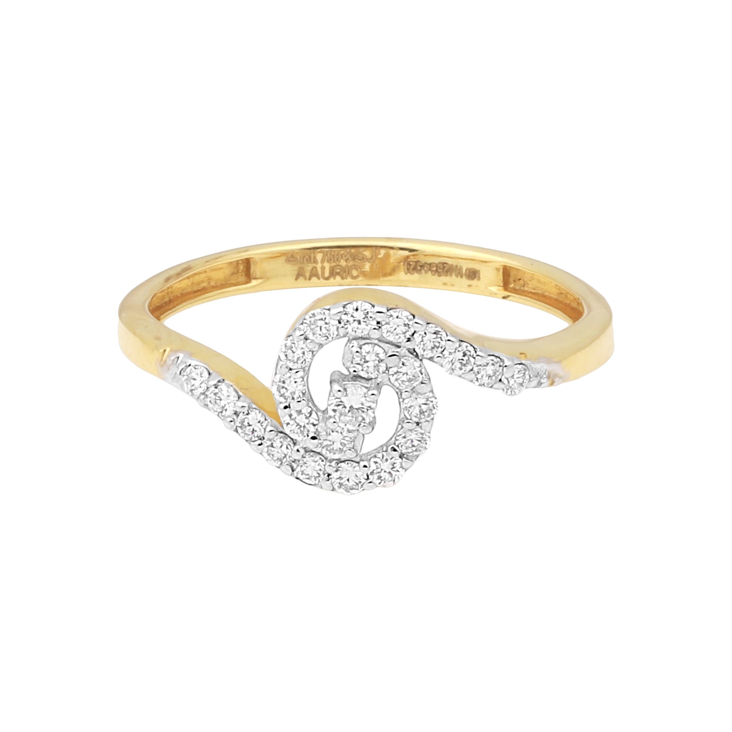 Elegant Diamond Swirl Ring