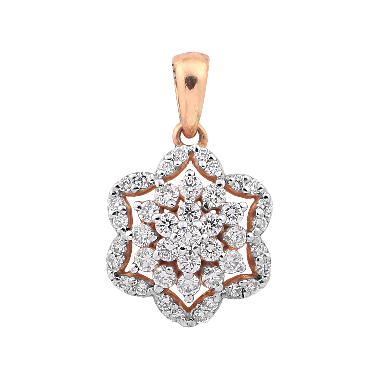 Floral Design Diamond Pendant