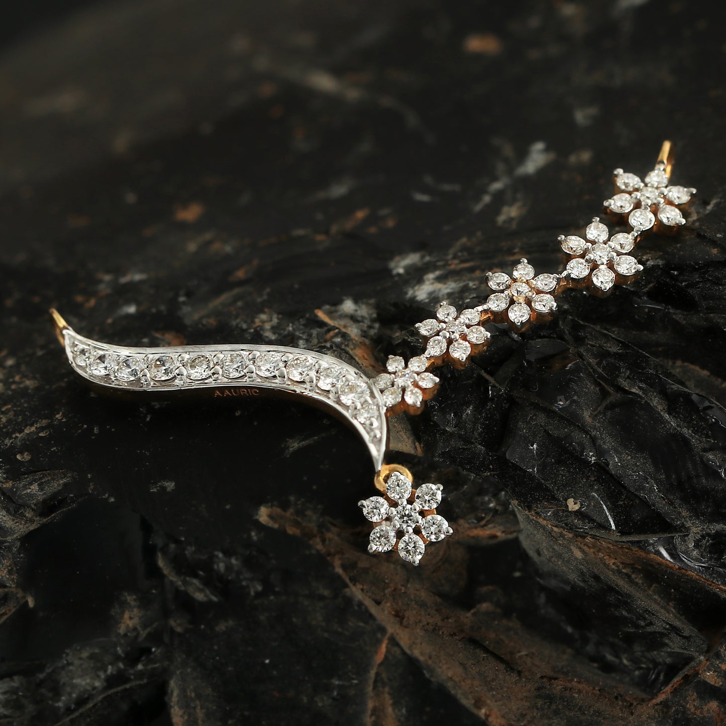 Floral Cascade Diamond Pendant