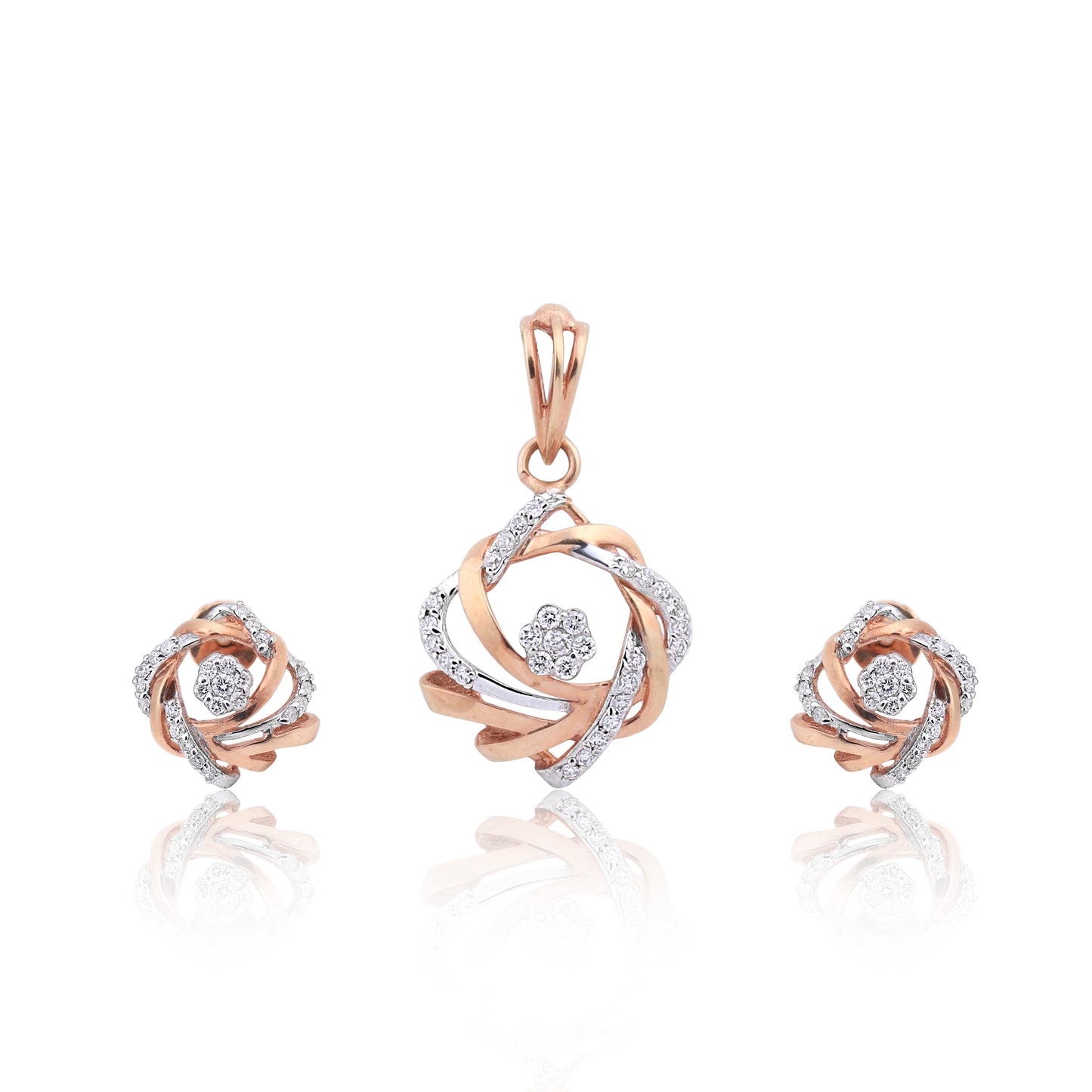 Harmony Solitaire Fusion Diamond Pendant Set