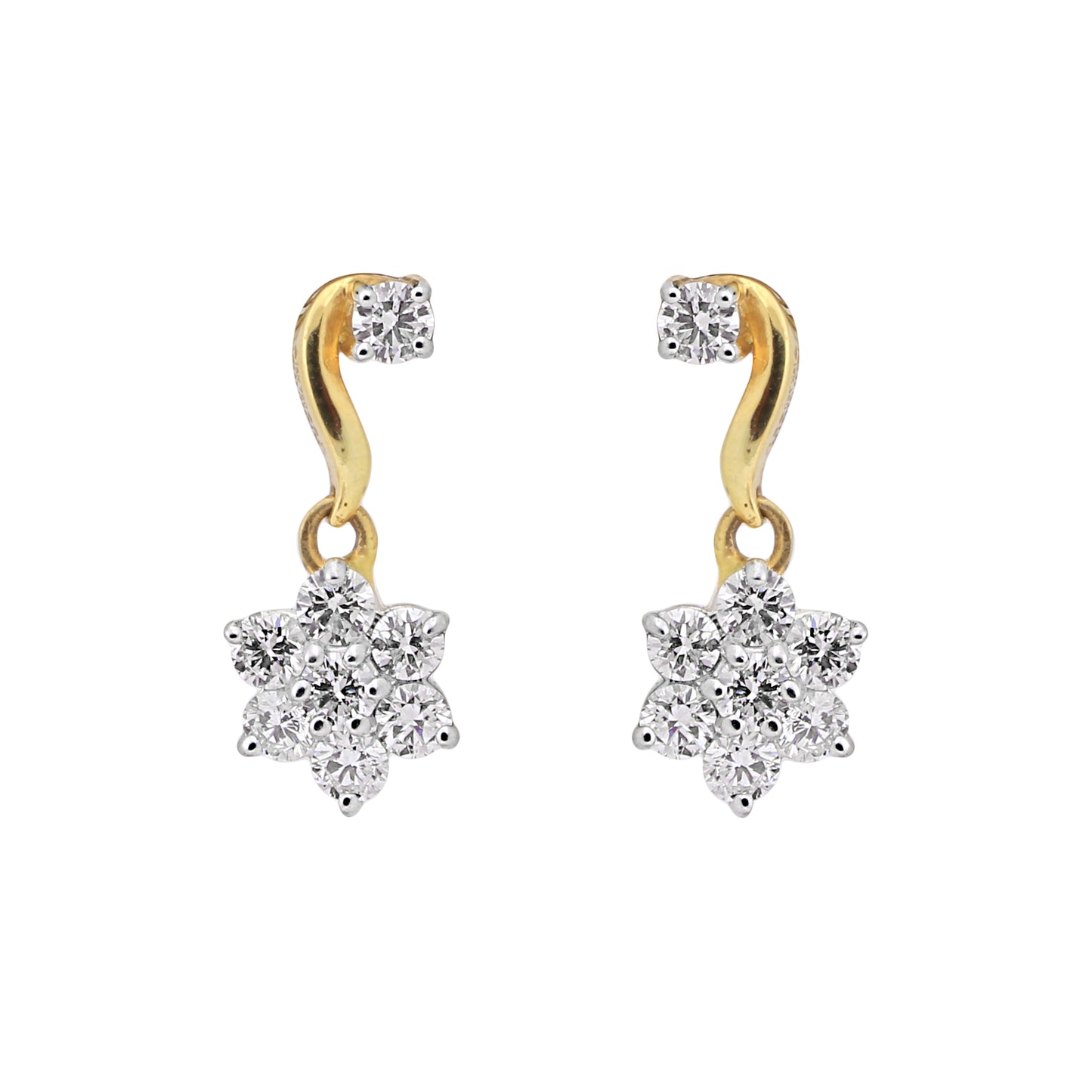 Lisabet Yellow Gold Diamond-Stud Earrings