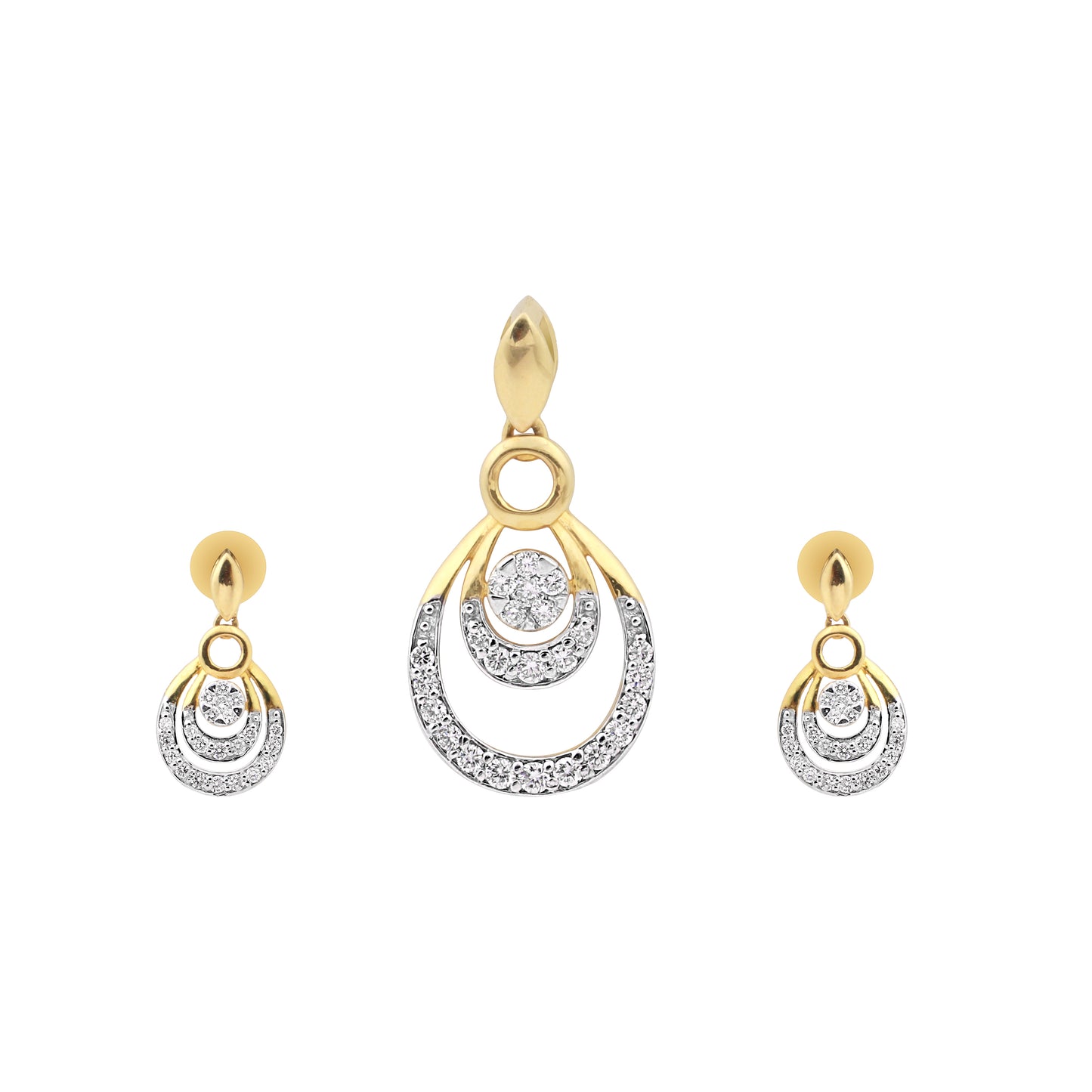 Radiant Teardrop Harmony Diamond Pendant Set
