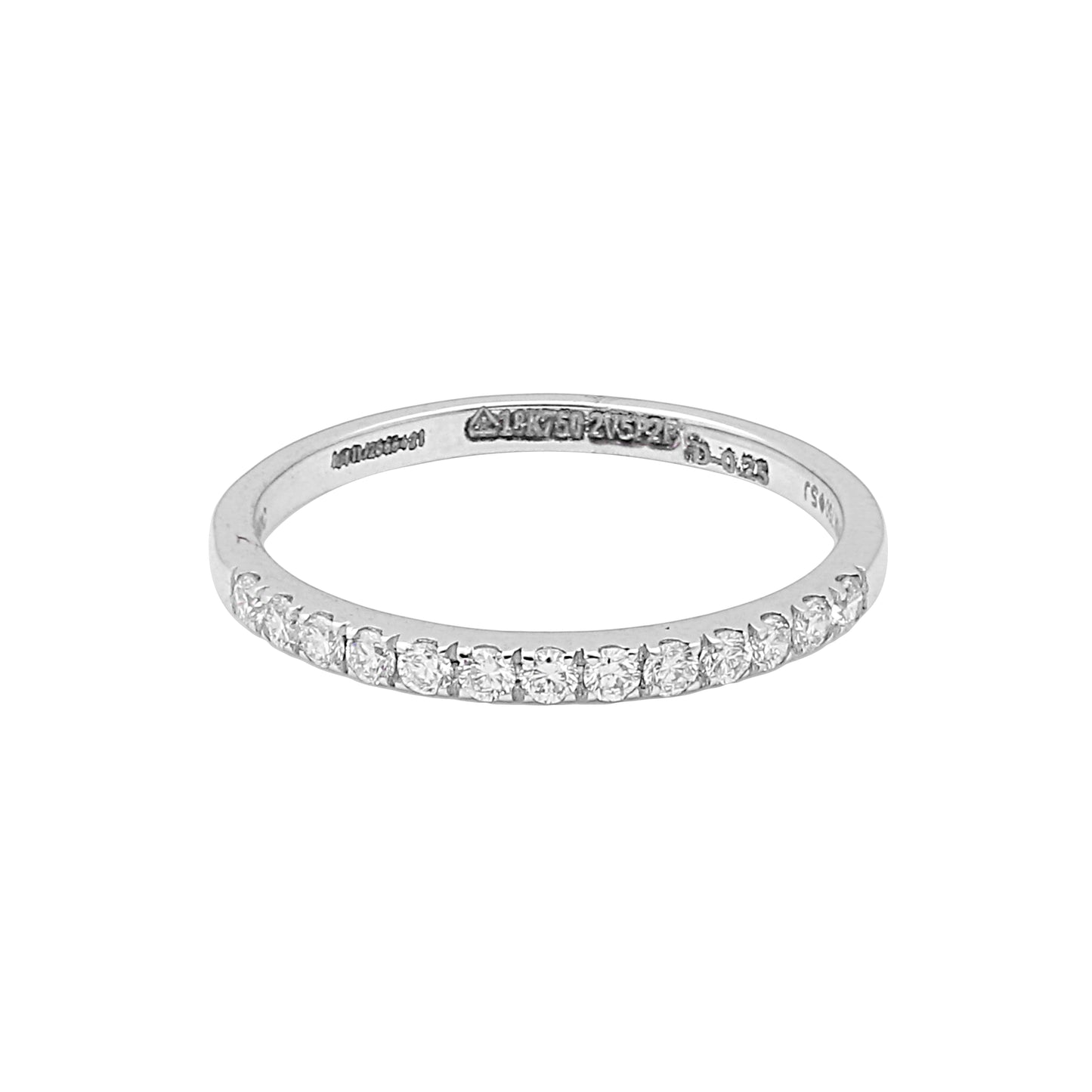 White Gold Thin Diamond Ring