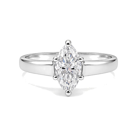 2.20 Ct Marquise Cut Lab Grown Diamond Ring — VS1 Clarity, 18k Gold Vermeil
