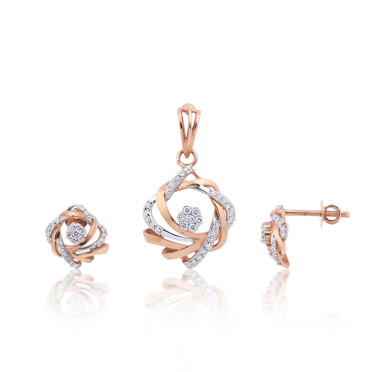 Harmony Solitaire Fusion Diamond Pendant Set