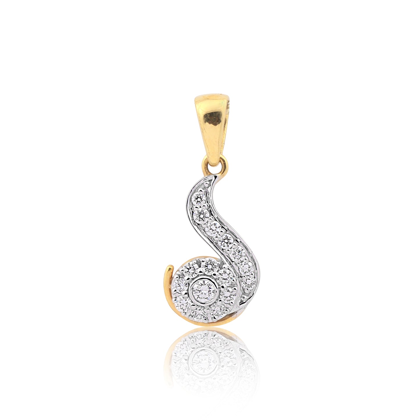 S-Shaped Diamond Pendant