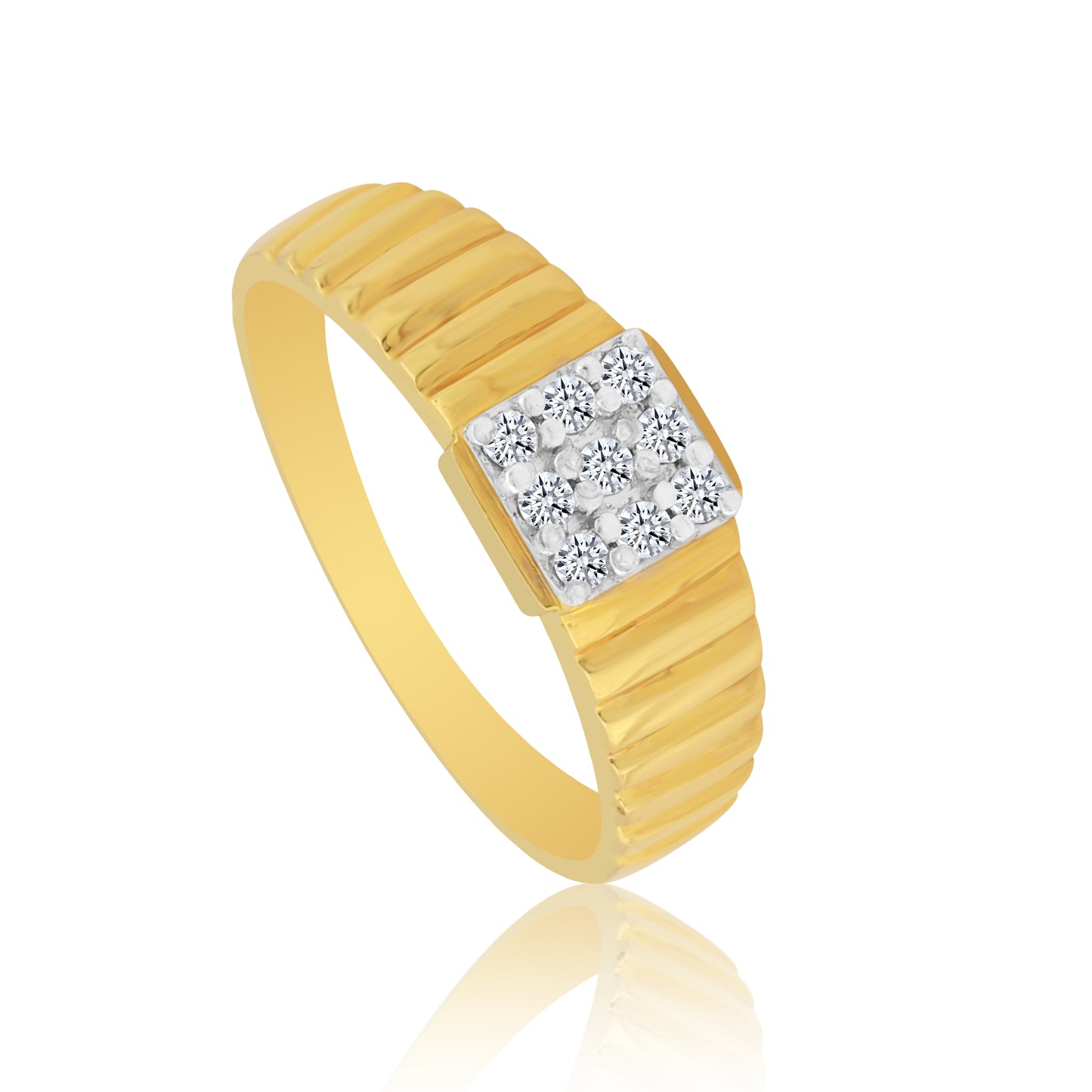 Men’s Square Cluster Diamond Ring