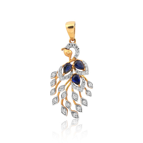 Engagement Gift Pendant 18K Gold 0.38 Ct IGI Certified Natural Diamond