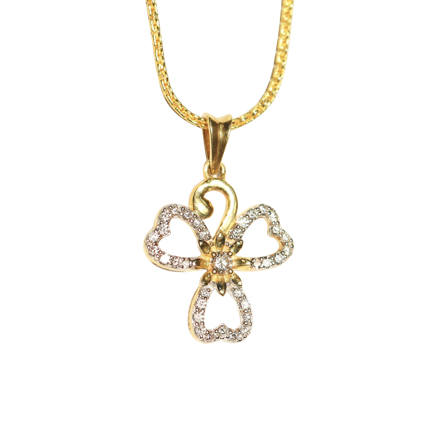Triple Heart Diamond Pendant