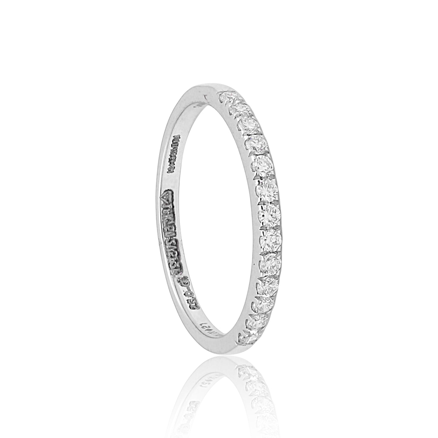White Gold Thin Diamond Ring