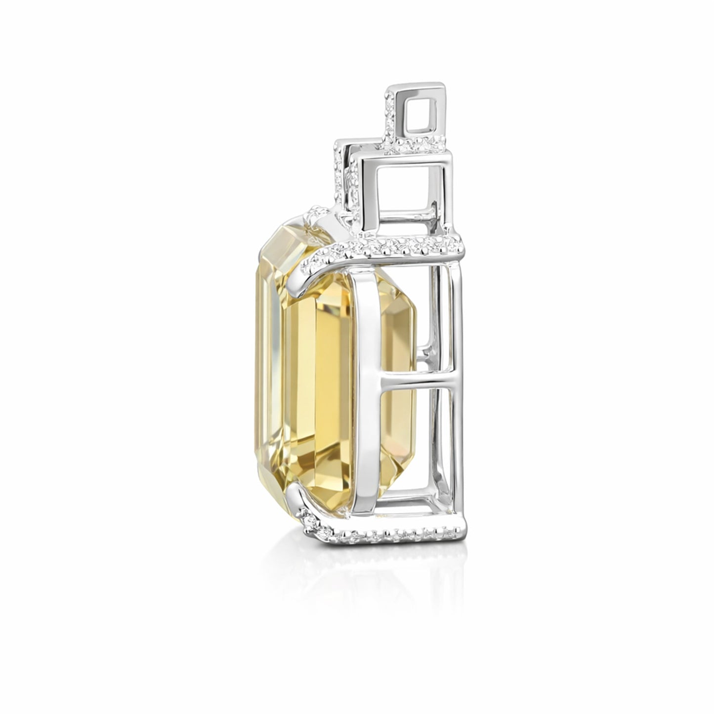 20 ct DEW Certified Champagne Moissanite Pendant Gold Vermeil Anniversary Gift
