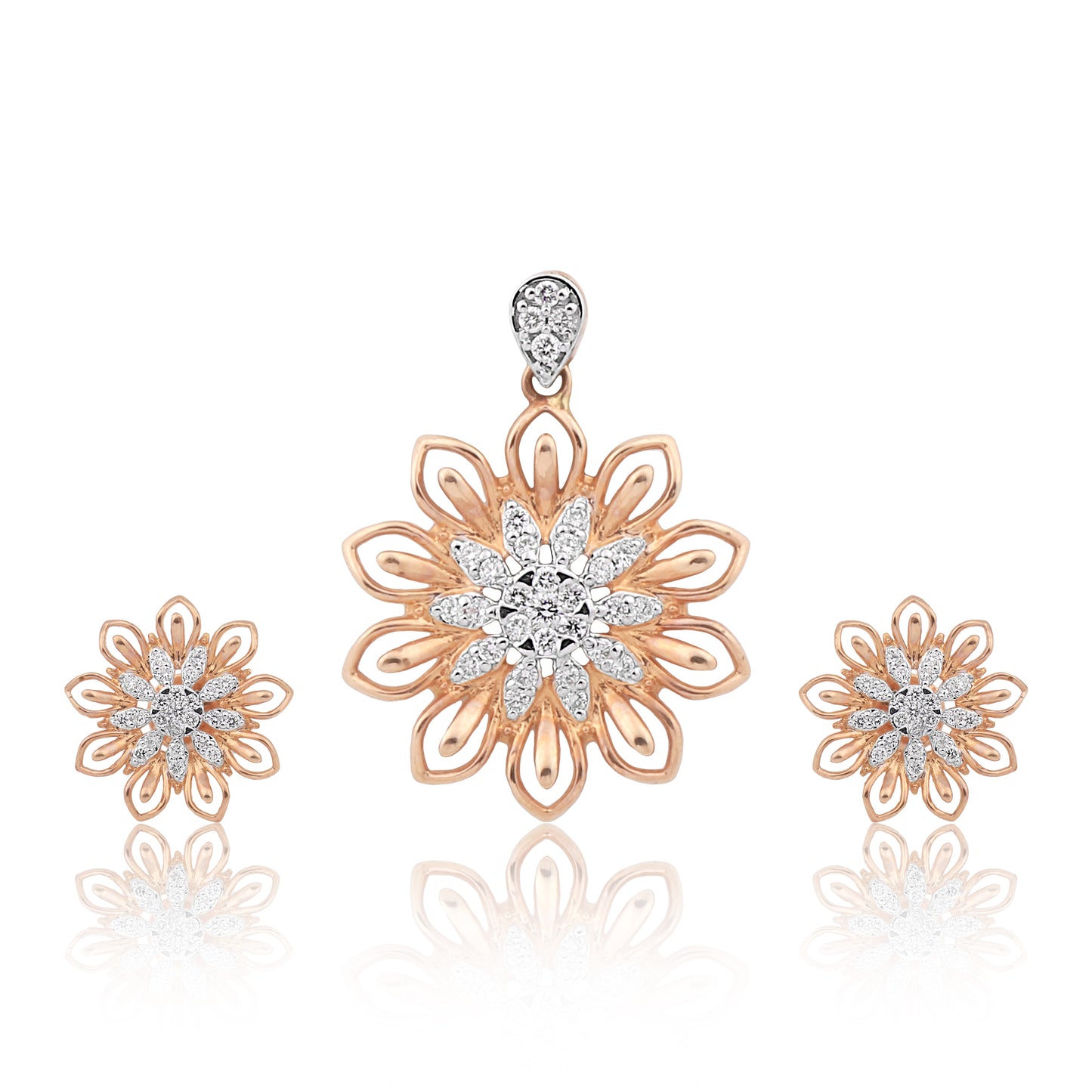Blossom Aura Diamond Pendant Set