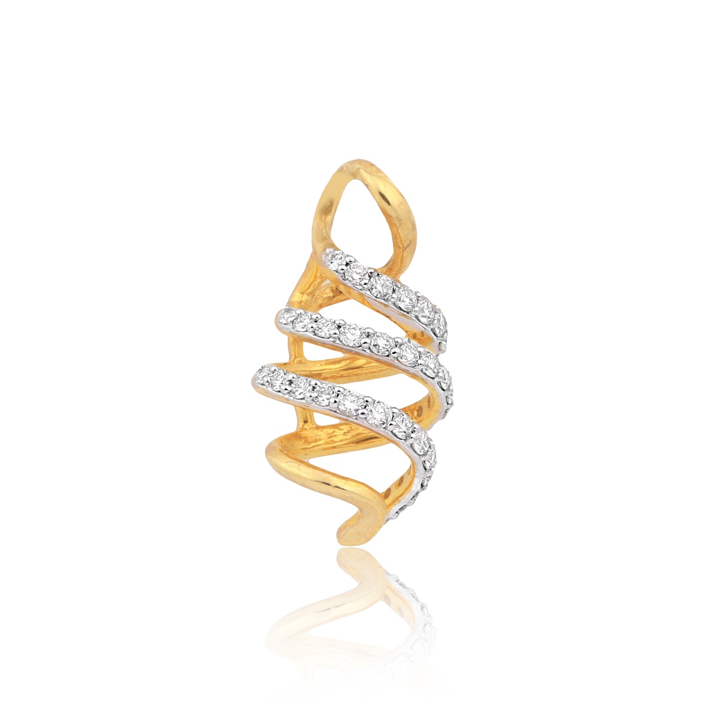 Swirl Design Diamond Pendant