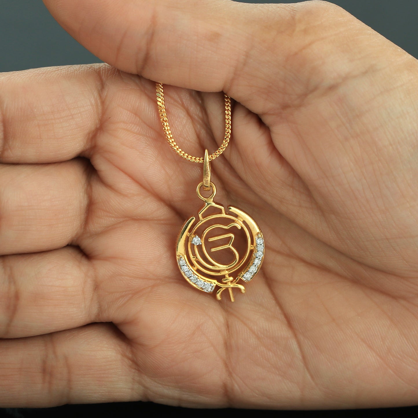 Eternal Grace Diamond Ik Onkar Pendant