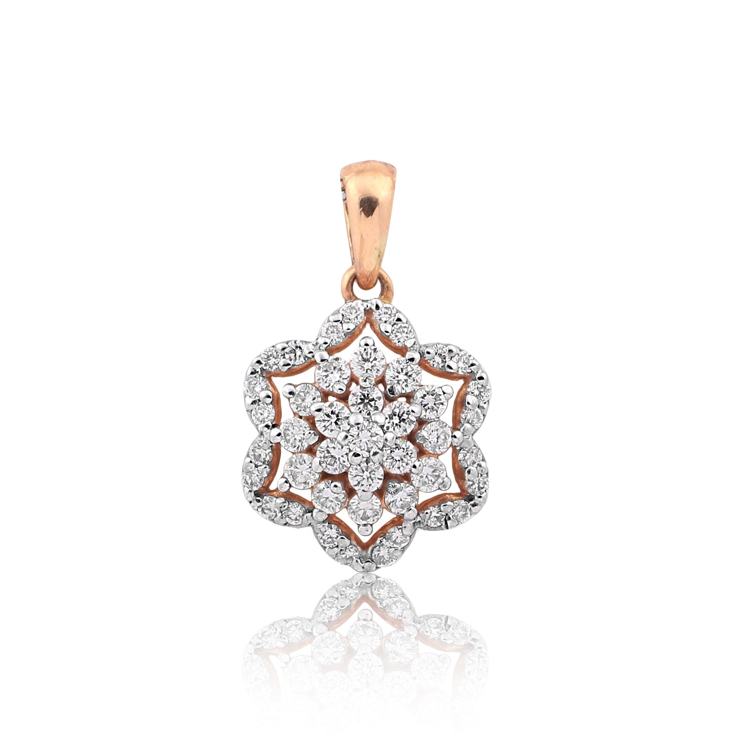 Floral Design Diamond Pendant