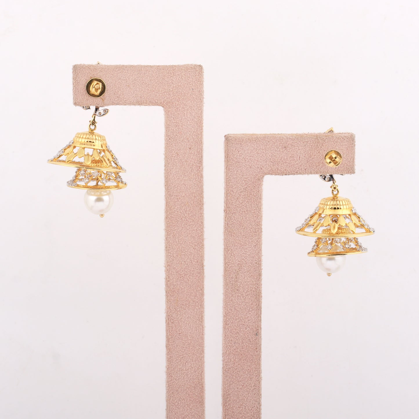 Elegant Diamond Jhumka Earrings
