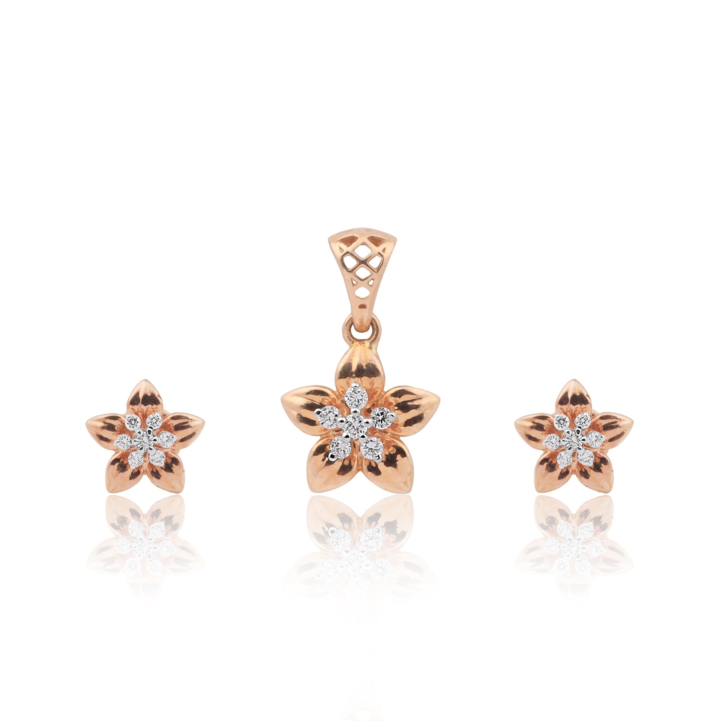 Blossom Diamond Pendant Set
