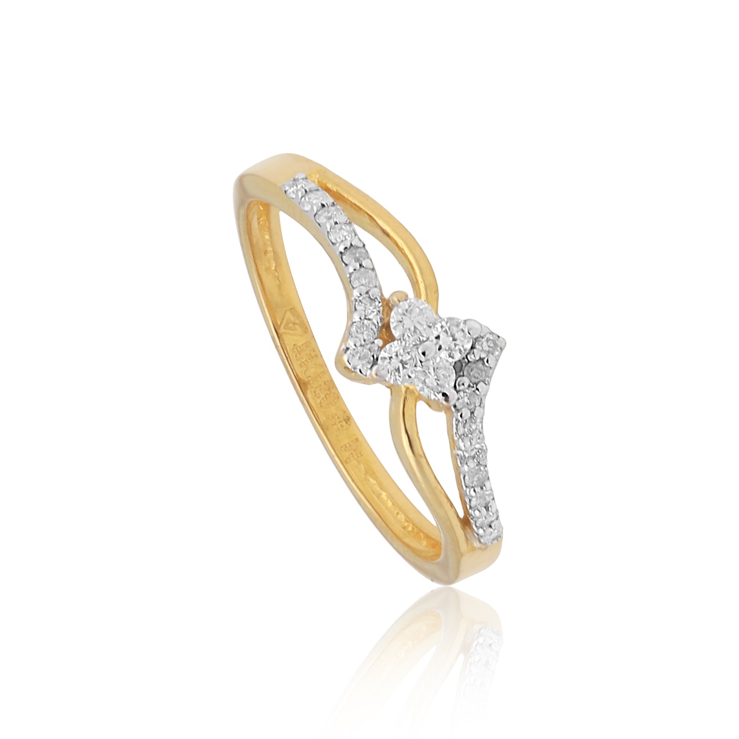 Delicate Heart Diamond Ring