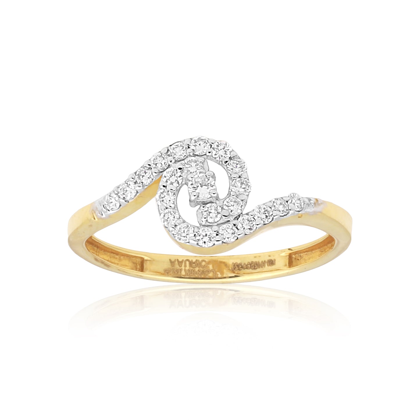 Elegant Diamond Swirl Ring