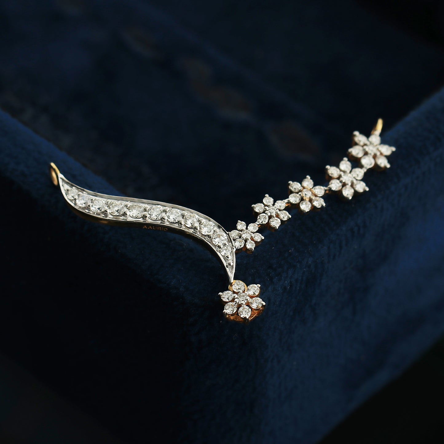 Floral Cascade Diamond Pendant