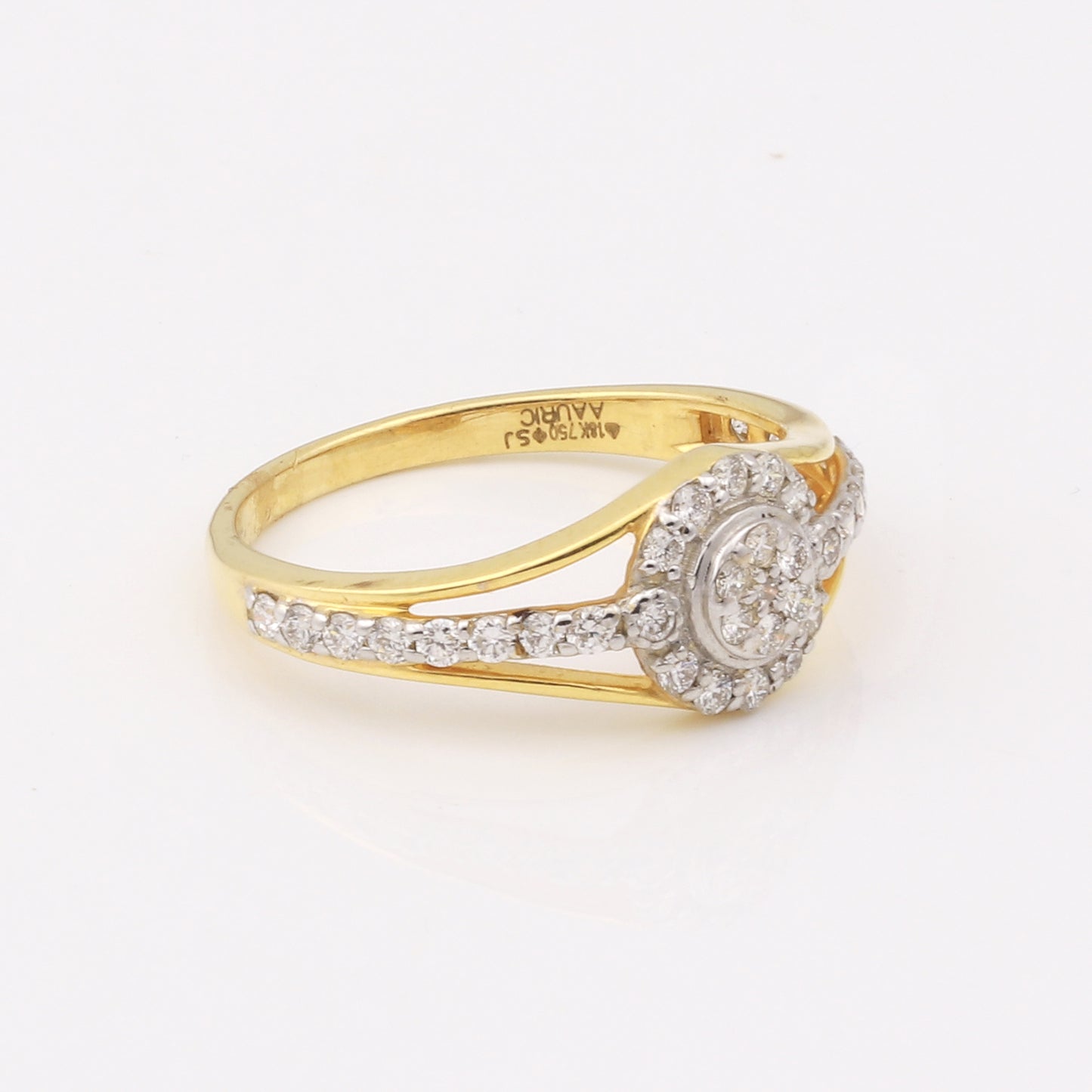 Split Shank Diamond Ring