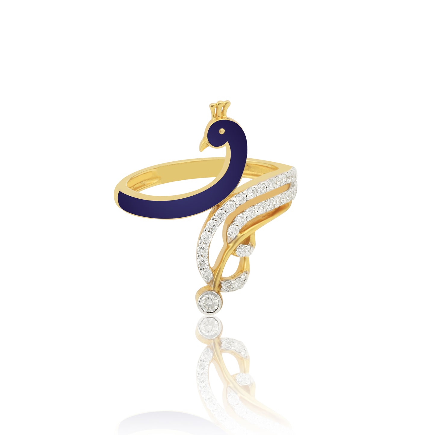 Royal Plumage Peacock Diamond Ring