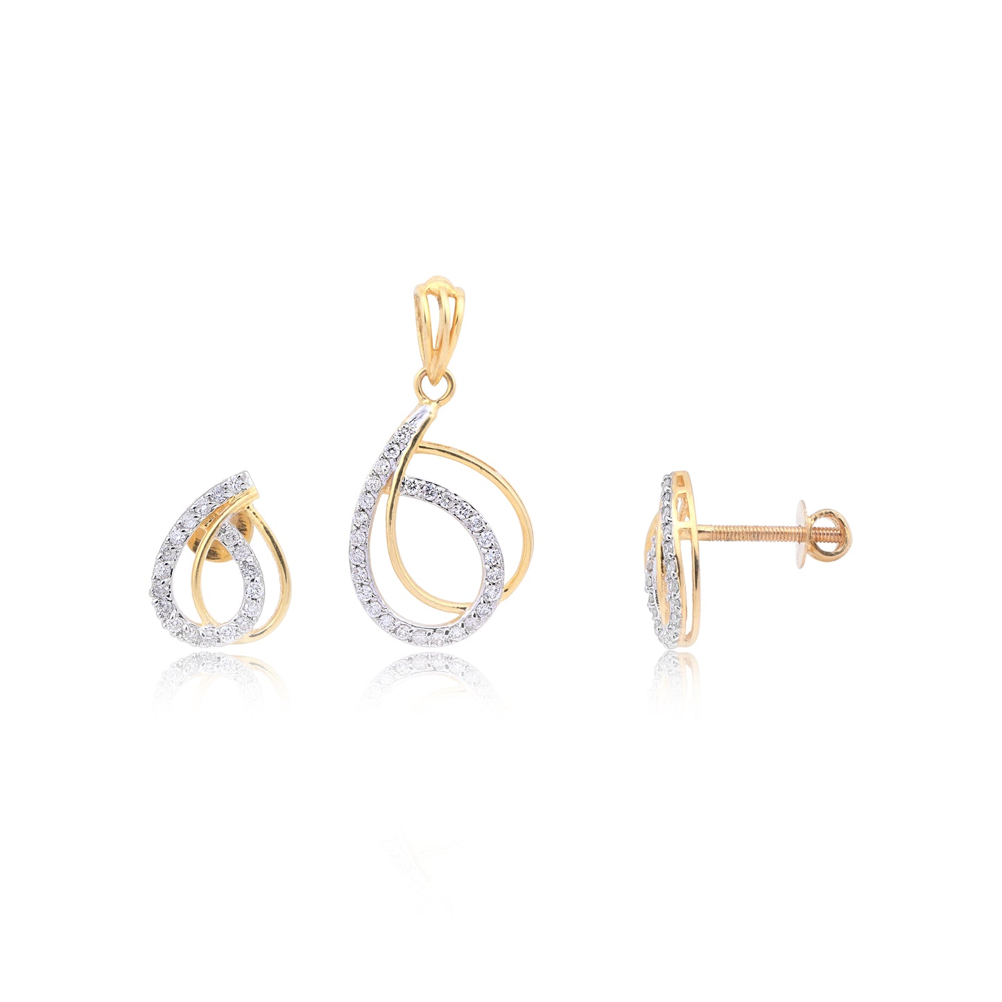 Ethereal Bloom Diamond Pendant Set