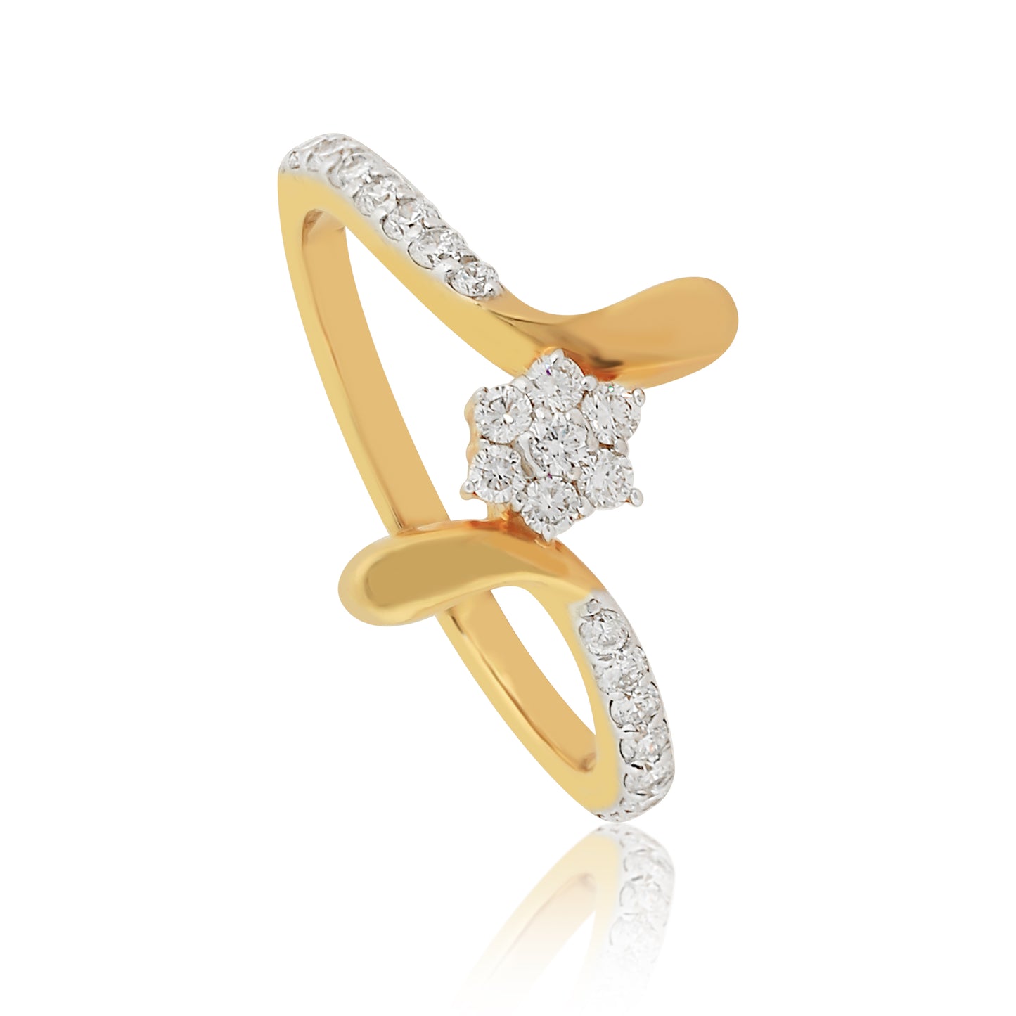 Gemmed Floret Diamond Ladies Ring