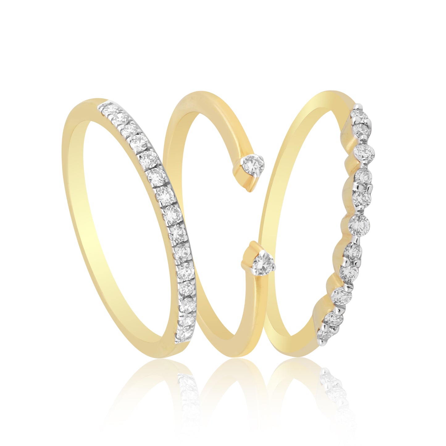 Trio Harmony Diamond Ring