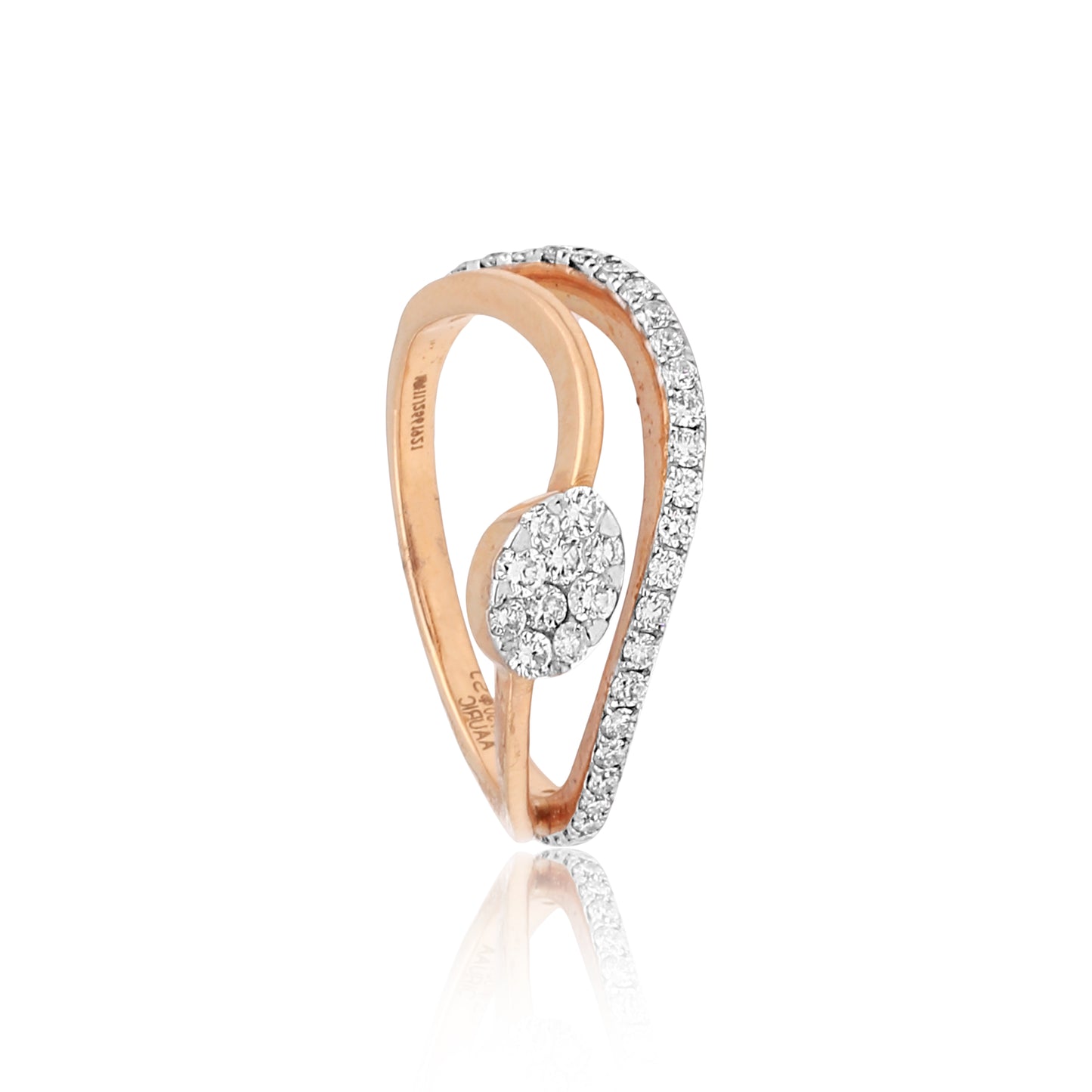 Elegant Diamond Swirl Ring