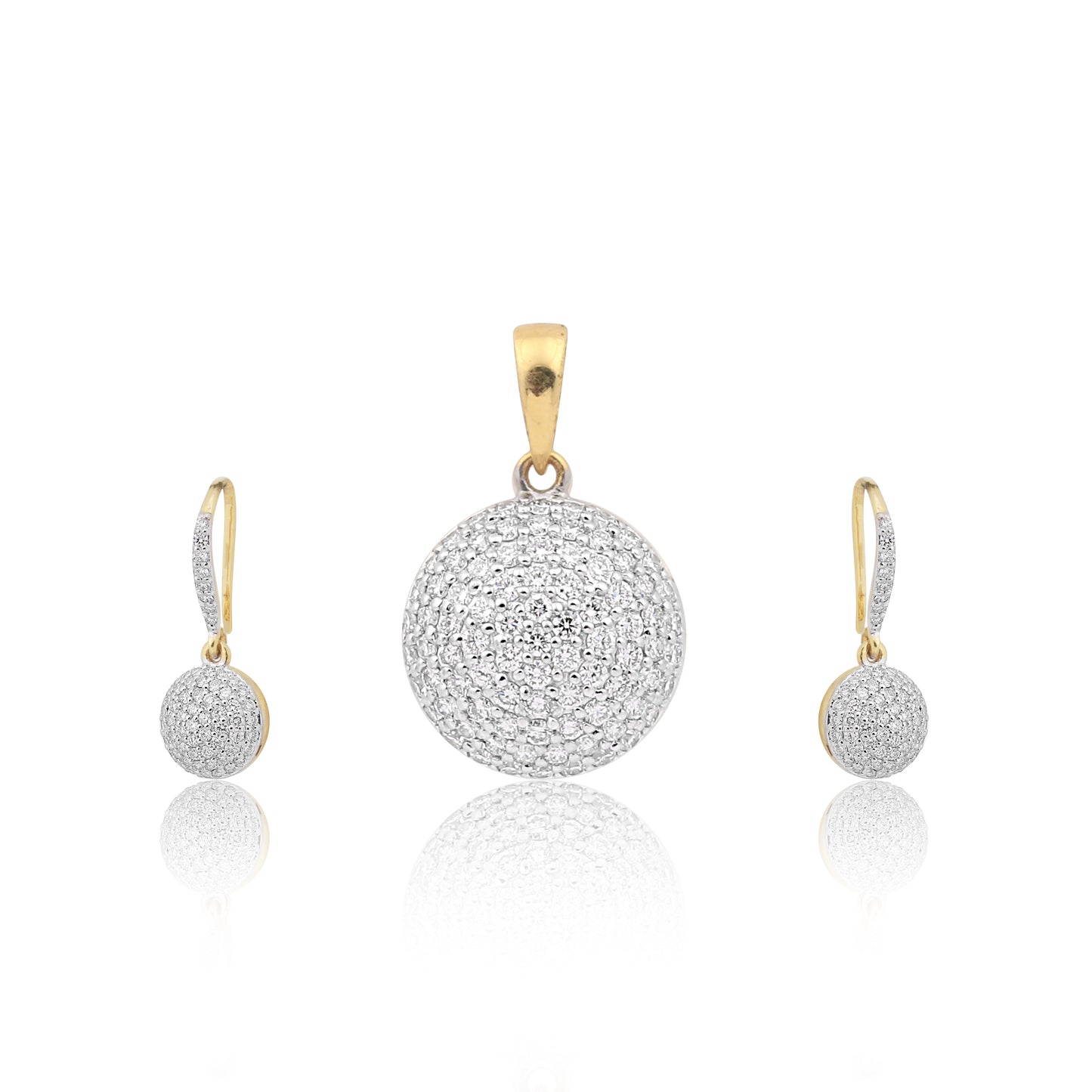 Celestial Halo Diamond Pendant Set