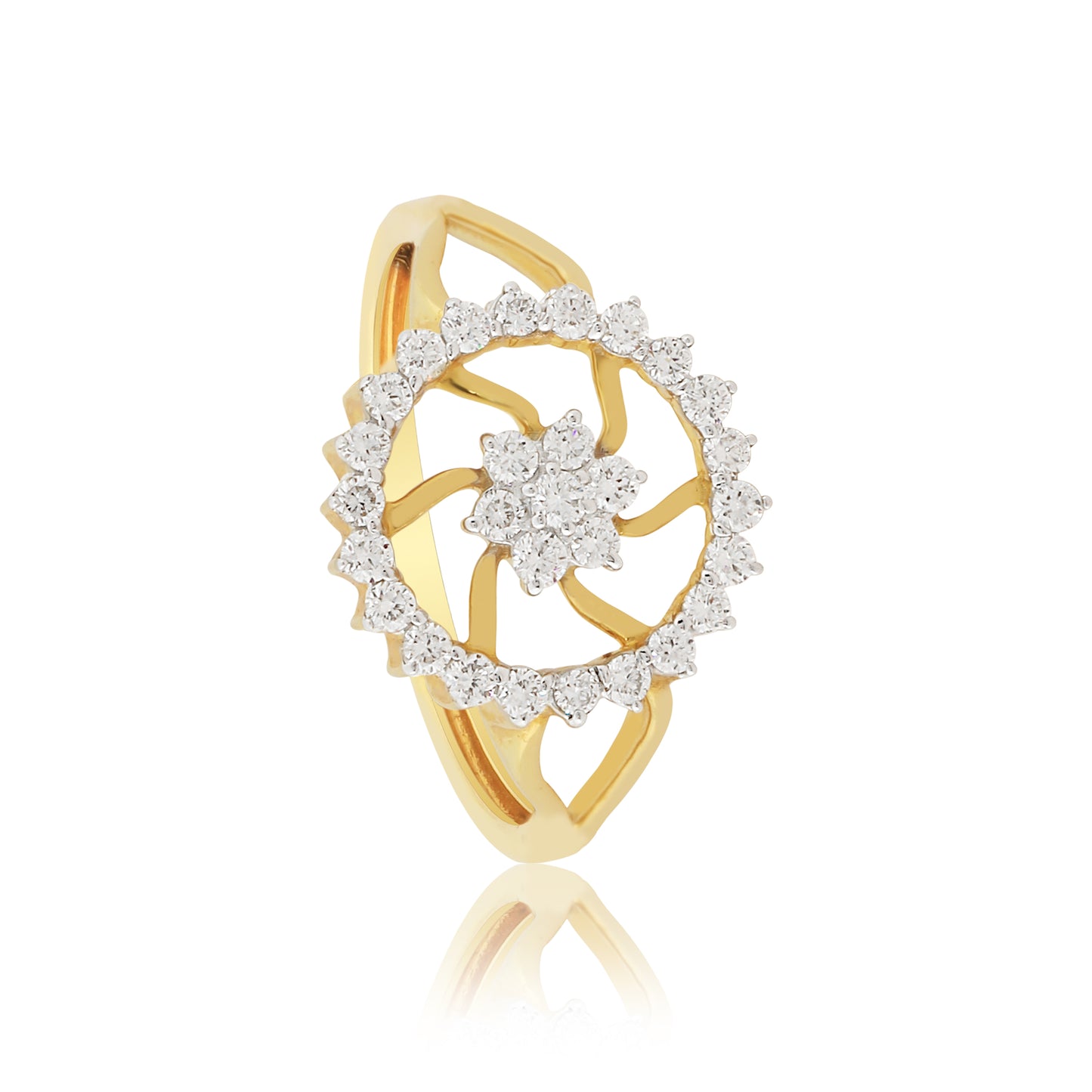 Royal Flower Diamond Ladies Ring