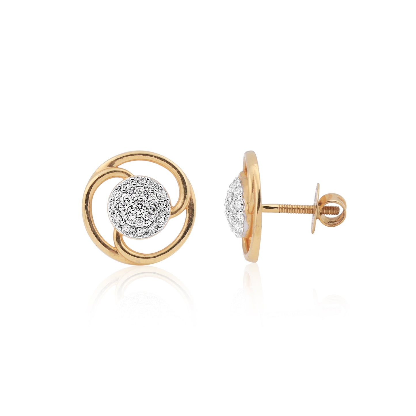 0.40 Ct IGI Certified . Natural Diamond 18KT Gold Stud Earrings gifts for wife