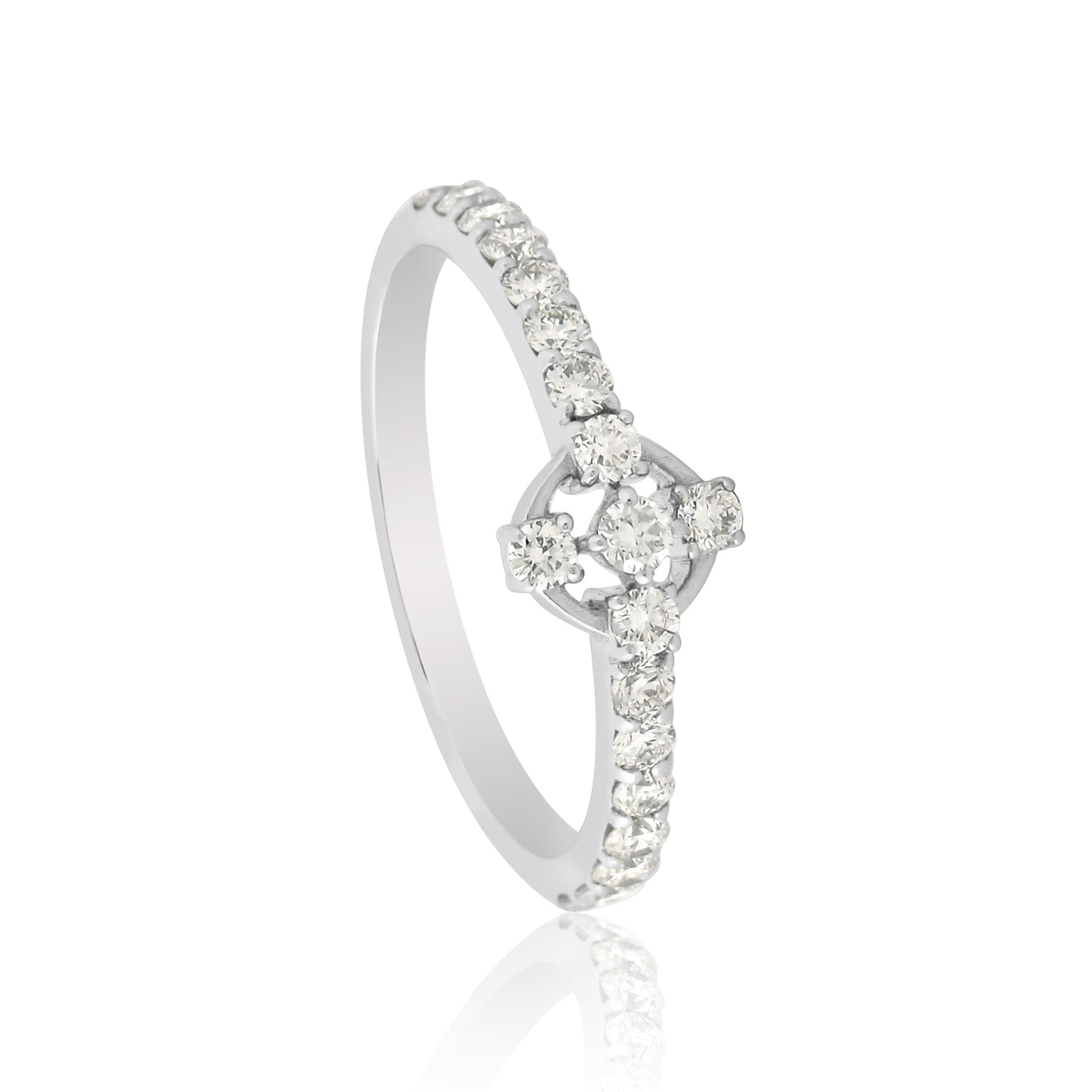 Floral Diamond Ladies Ring